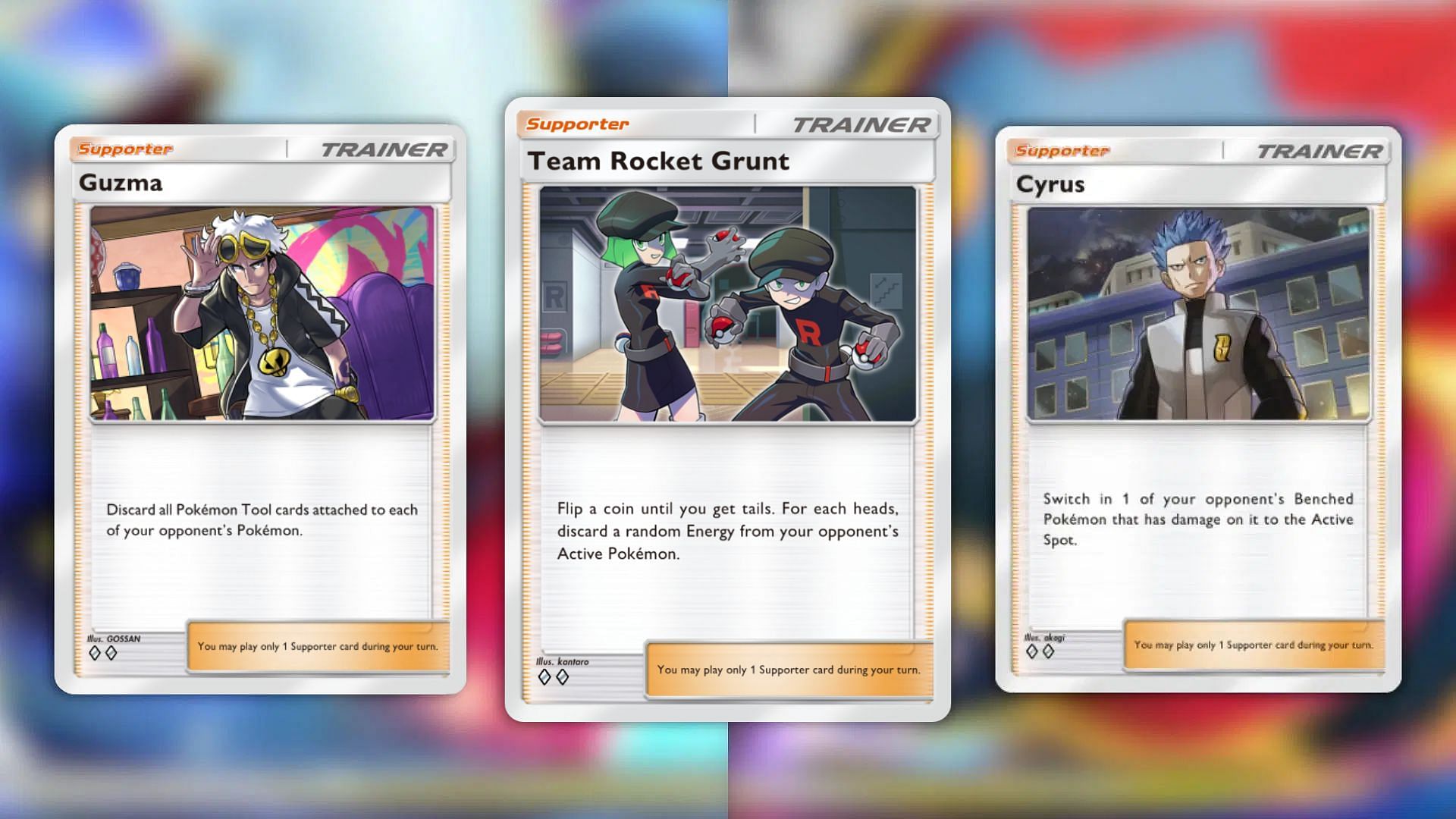 Trainer cards that work well in this deck (Image via The Pokemon Company)